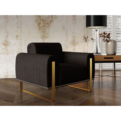 Fun Möbel Sessel Designersessel VALERIE in Stoff Elisa Velvet Schwarz Fun Möbel Sessel Designersessel VALERIE in Stoff Elisa Velvet Schwarz