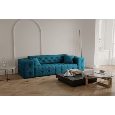 Fun Moebel - CHANTAL - Oceanblau - Opera Velvet - Sofa Fun Moebel - CHANTAL - Oceanblau - Opera Velvet - Sofa