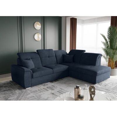 Fun Moebel Ecksofa Schlafsofa Sofa FREJA Stoff Brooklyn Marine Ottomane Rechts Fun Moebel Ecksofa Schlafsofa Sofa FREJA Stoff Brooklyn Marine Ottomane Rechts