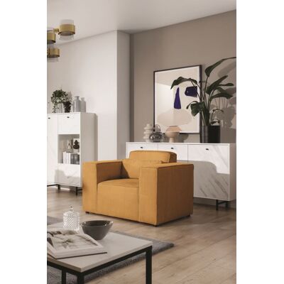 Fun Möbel Sessel Designersessel WALDO in Stoff Poso Senfgelb Fun Möbel Sessel Designersessel WALDO in Stoff Poso Senfgelb