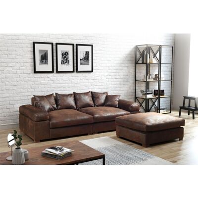 Fun Moebel Big Sofa Megasofa Riesensofa AREZZO - Vintage Braun inkl.Hocker Fun Moebel Big Sofa Megasofa Riesensofa AREZZO - Vintage Braun inkl.Hocker