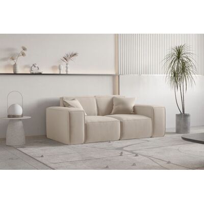Fun Moebel Sofa Designersofa CELES PREMIUM 2-Sitzer in Stoff Opera Velvet Sand Fun Moebel Sofa Designersofa CELES PREMIUM 2-Sitzer in Stoff Opera Velvet Sand