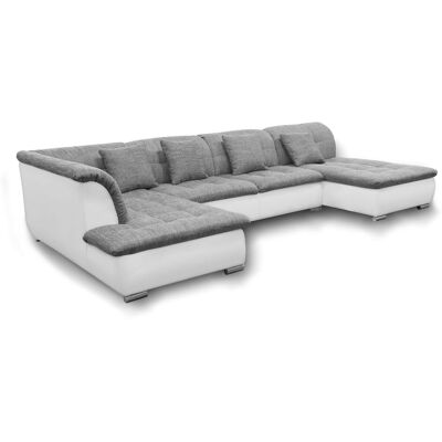 NICOLE - NICOLE - Grau/Weiß - Rechte Ottomane - Sofa Set NICOLE - NICOLE - Grau/Weiß - Rechte Ottomane - Sofa Set