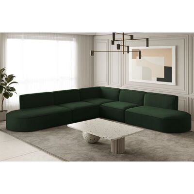 Fun Moebel - PALMA - Grün - Opera Velvet - Corner sofa (Ecksofa) Fun Moebel - PALMA - Grün - Opera Velvet - Corner sofa (Ecksofa)
