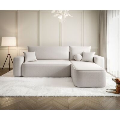Fun Möbel Ecksofa Schlafsofa Sofa AGEPO Stoff Curio Creme Ottomane Rechts Fun Möbel Ecksofa Schlafsofa Sofa AGEPO Stoff Curio Creme Ottomane Rechts