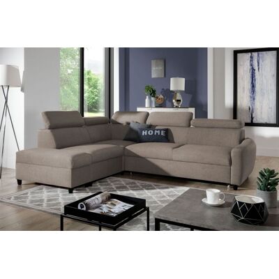 Fun Möbel Ecksofa Schlafsofa Sofa ANTON in Stoff Esito Sand Ottomane Links Fun Möbel Ecksofa Schlafsofa Sofa ANTON in Stoff Esito Sand Ottomane Links