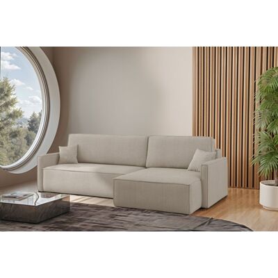Fun Moebel Ecksofa Schlafsofa Sofa LOUIS Stoff Scala Beige Ottomane Rechts Fun Moebel Ecksofa Schlafsofa Sofa LOUIS Stoff Scala Beige Ottomane Rechts