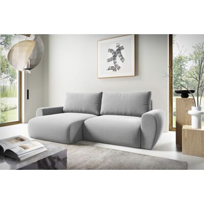 Fun Möbel Ecksofa Schlafsofa GALAN Stoff Poso Hellgrau Ottomane Links Fun Möbel Ecksofa Schlafsofa GALAN Stoff Poso Hellgrau Ottomane Links