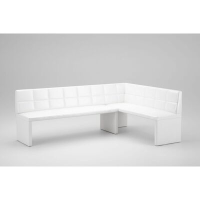 Ruth - RUTH XL / L - Weiß Kunstleder 196 x 142 cm - Eckbank Ruth - RUTH XL / L - Weiß Kunstleder 196 x 142 cm - Eckbank