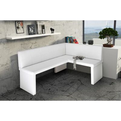 Fun Moebel Eckbank Bank Küchenbank 168 x 128 cm -ROBIN L -Kunstleder Weiss Fun Moebel Eckbank Bank Küchenbank 168 x 128 cm -ROBIN L -Kunstleder Weiss