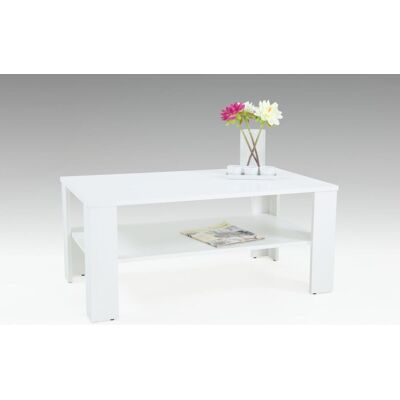 Fun Moebel Couchtisch Tisch Loco 100x60 cm mit Ablageboden Weiss Fun Moebel Couchtisch Tisch Loco 100x60 cm mit Ablageboden Weiss