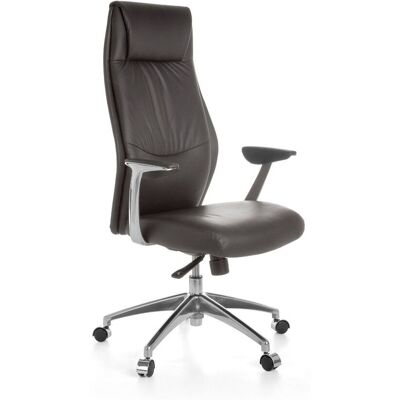 Fun Möbel - LONDON - Braun - Echtes Leder - Bürostuhl Fun Möbel - LONDON - Braun - Echtes Leder - Bürostuhl