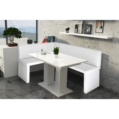 Fun Moebel - ROBIN R - 168x128 cm - Weiss - Esstischgruppe Fun Moebel - ROBIN R - 168x128 cm - Weiss - Esstischgruppe