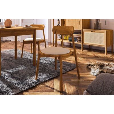 Fun Möbel Esszimmerstühle Massivholzstühle SAGA 4er-Set Eiche Massivholz Fun Möbel Esszimmerstühle Massivholzstühle SAGA 4er-Set Eiche Massivholz