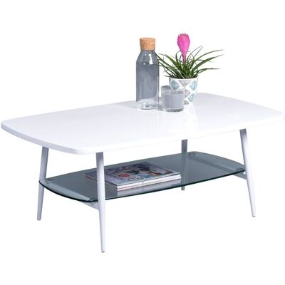 Fun Moebel Couchtisch Beistelltisch ANNA 100x60 cm Dekor weiss matt Fun Moebel Couchtisch Beistelltisch ANNA 100x60 cm Dekor weiss matt