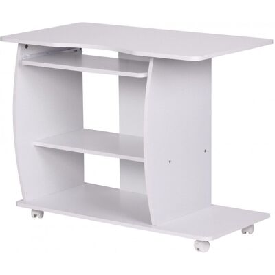 Fun Moebel Computertisch - DOLLY - Dekor Weiss mit Rollen 90 cm Fun Moebel Computertisch - DOLLY - Dekor Weiss mit Rollen 90 cm