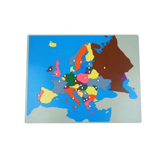 Monti-W Große Montessori Puzzlekarte Europa