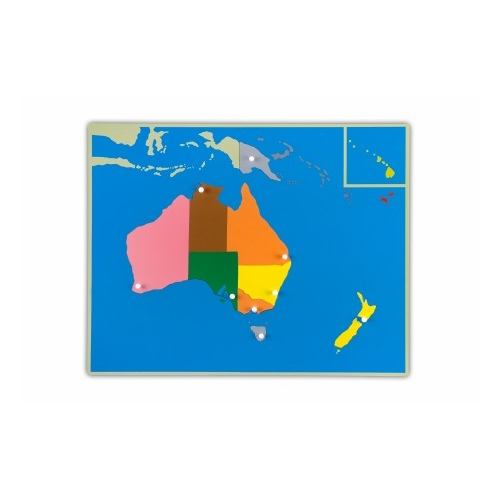 Monti-W Große Montessori Puzzlekarte Australien