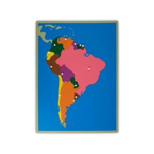 Monti-W Große Montessori Puzzlekarte Südamerika