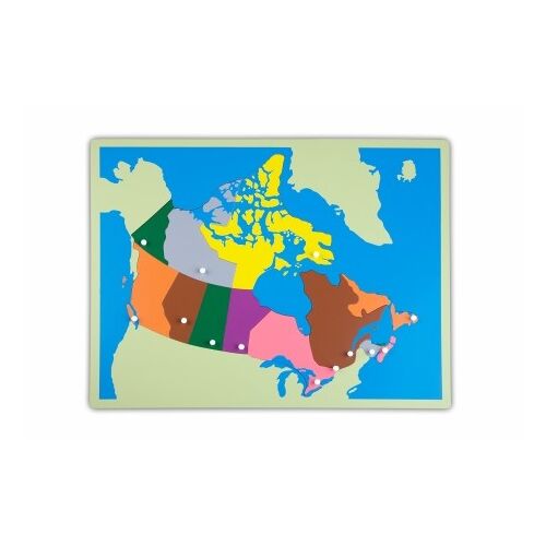 Monti-W Große Montessori Puzzlekarte Kanada