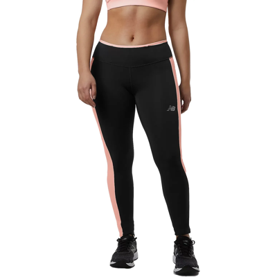New Balance Accelerate Leggings - Black / Grapefruit - XS - Damen New Balance Accelerate Leggings - Black / Grapefruit - XS - Damen