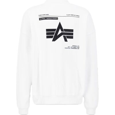 Alpha Industries Logo Backprint Sweater - White - XL - Herren Alpha Industries Logo Backprint Sweater - White - XL - Herren
