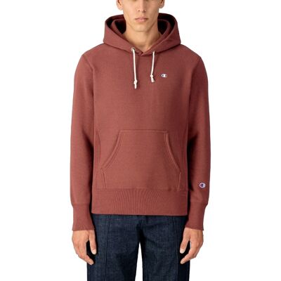 Champion Hooded Sweatshirt - Brown / Dark Red - S - Herren Champion Hooded Sweatshirt - Brown / Dark Red - S - Herren
