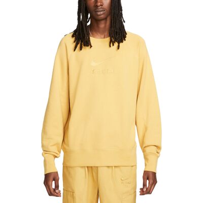 Nike Sportswear Air French Terry Crew - Wheat Gold - M - Herren Nike Sportswear Air French Terry Crew - Wheat Gold - M - Herren