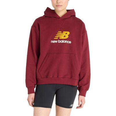 New Balance Athletics French Terry Hoodie - Monarch Burgundy - L - Damen New Balance Athletics French Terry Hoodie - Monarch Burgundy - L - Damen