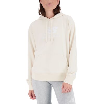 New Balance Essentials Stacked Logo Hoodie - Team Cream - XL - Damen New Balance Essentials Stacked Logo Hoodie - Team Cream - XL - Damen