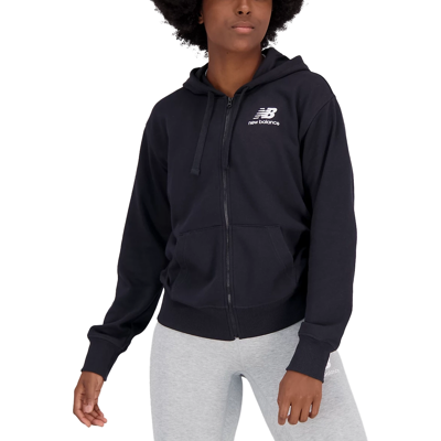 New Balance Essentials Stacked Logo Zip Hoodie - Black - XS - Damen New Balance Essentials Stacked Logo Zip Hoodie - Black - XS - Damen