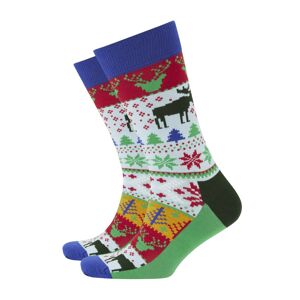 Happy Socks Mittelhohe Socken mit Rentier- und Schneeflocken-Motiven - Multicolor - Size: 46