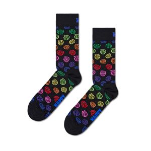 Happy Socks Socken mit farbigen Strudel-Motiven - Schwarz - Size: 46
