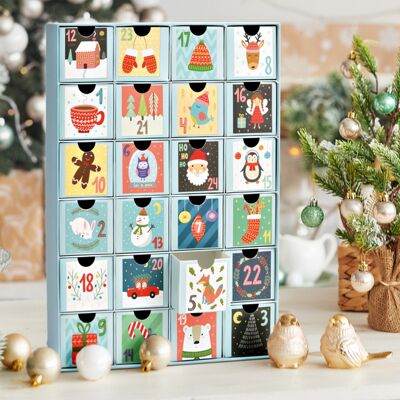 Wurm Adventskalender individuell befüllbar, 24 Boxen Wurm Adventskalender individuell befüllbar, 24 Boxen