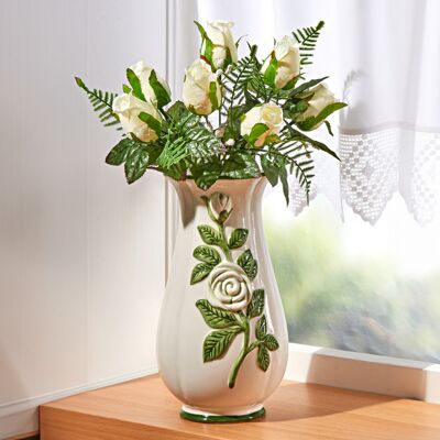 3Pagen Vase "Weiße Rosen" 3Pagen Vase "Weiße Rosen"
