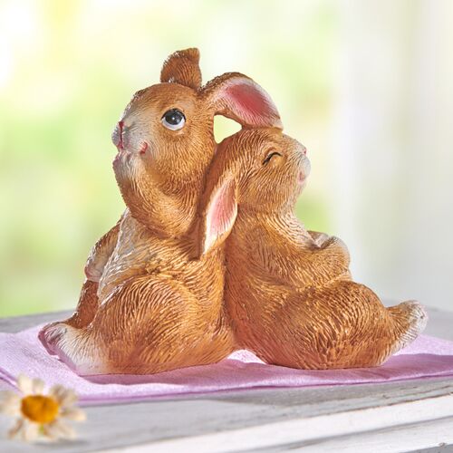 Dekofigur Osterdeko Hasenpaar Eldo