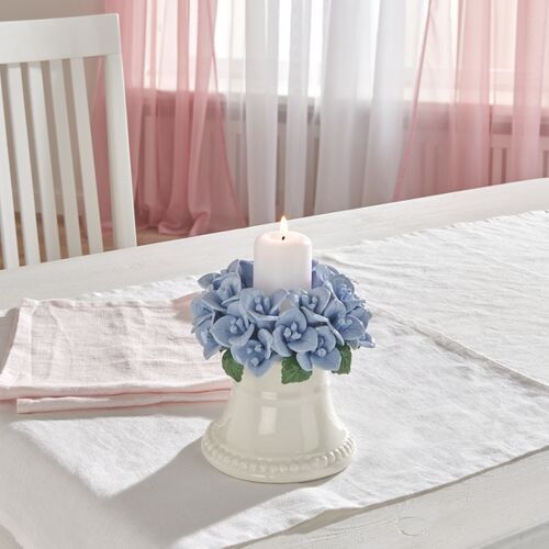 Kerzenhalter "Rosenblüten" blau Eldo