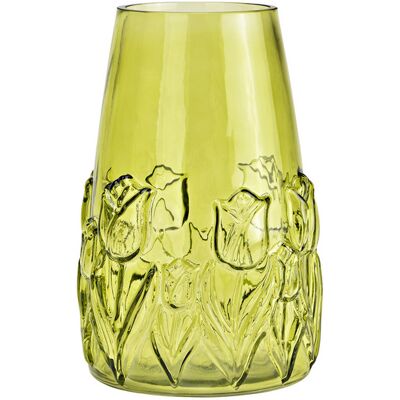 Wurm Vase mit Blumendekor grün 22 cm Höhe Wurm Vase mit Blumendekor grün 22 cm Höhe