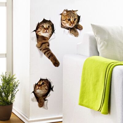 3Pagen Wand-Sticker "Katzen", 3er-Set 3Pagen Wand-Sticker "Katzen", 3er-Set