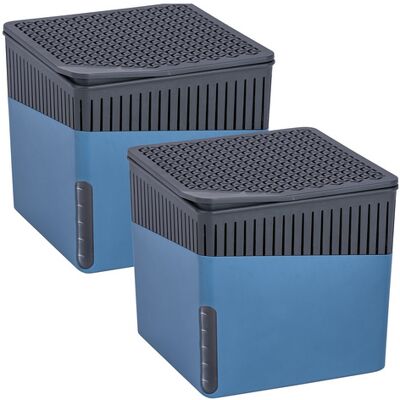 WENKO Raumentfeuchter Cube, Blau, 1000 g, 2er Set, Luftentfeuchter WENKO Raumentfeuchter Cube, Blau, 1000 g, 2er Set, Luftentfeuchter
