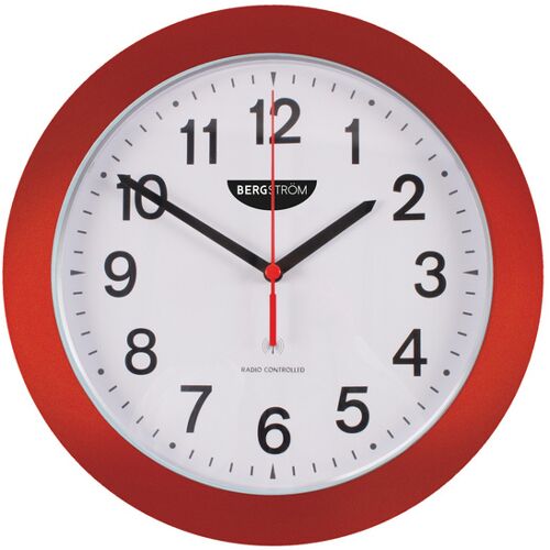 Wanduhr rot-weiß Bergström