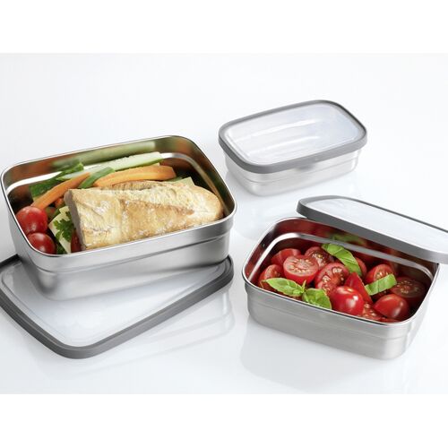 Maximex Lunchboxen Edelstahl, 6-teilig, Brotdosen