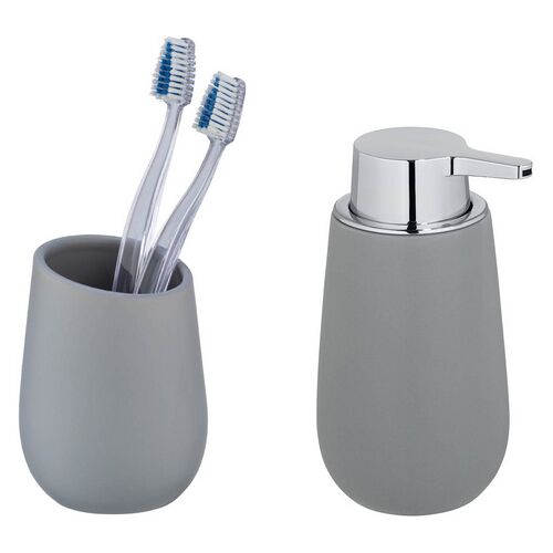 WENKO Waschtisch-Set "Badi" Grau, 2-tlg.