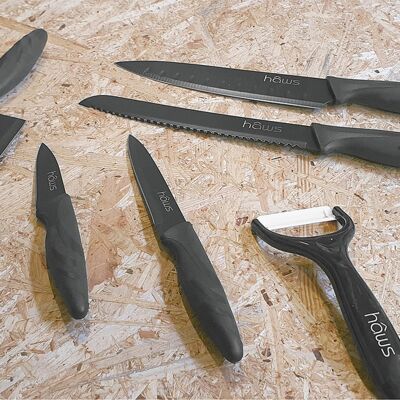 Haws - Keramikmesser-Set 6teilig - Schwarz - Keramikbeschichtung - Knife set Haws - Keramikmesser-Set 6teilig - Schwarz - Keramikbeschichtung - Knife set
