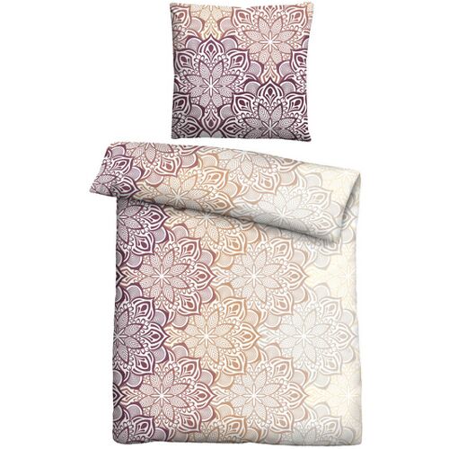Castell Feinbiber Bettwäsche Mandala macchiato, 1x 155x220 cm + 1x 80x80 cm
