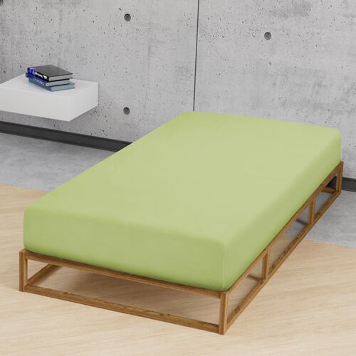 Castell Jersey-Stretch-Spannbetttuch pistaziengrün, 1x 180-200 x 200 cm