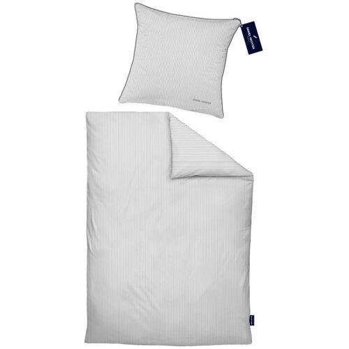Daniel Hechter Satin Bettwäsche silber/grau, 1x 135x200 cm + 1x 80x80 cm