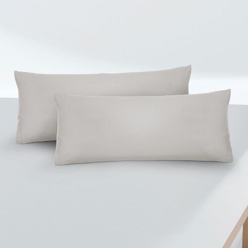 biberna Feinjersey-Kopfkissenbezug Doppelpack sturmgrau, 2x 40x80 cm