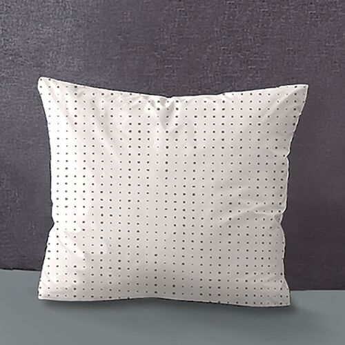 biberna Mako-Satin Kopfkissenbezug PUNKTE - MIX & MATCH taupe, 40x40 cm