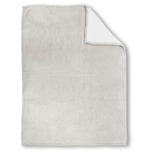 biberna Sherpa Wohndecke offwhite, 150x200 cm